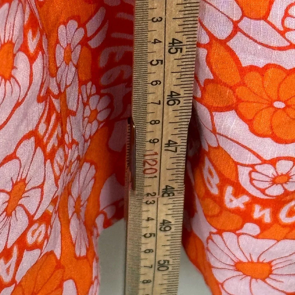 Lingua Franca Women Linen Blend Banquet Floral Drop Waist Dress Size XS - Picture 7 of 7